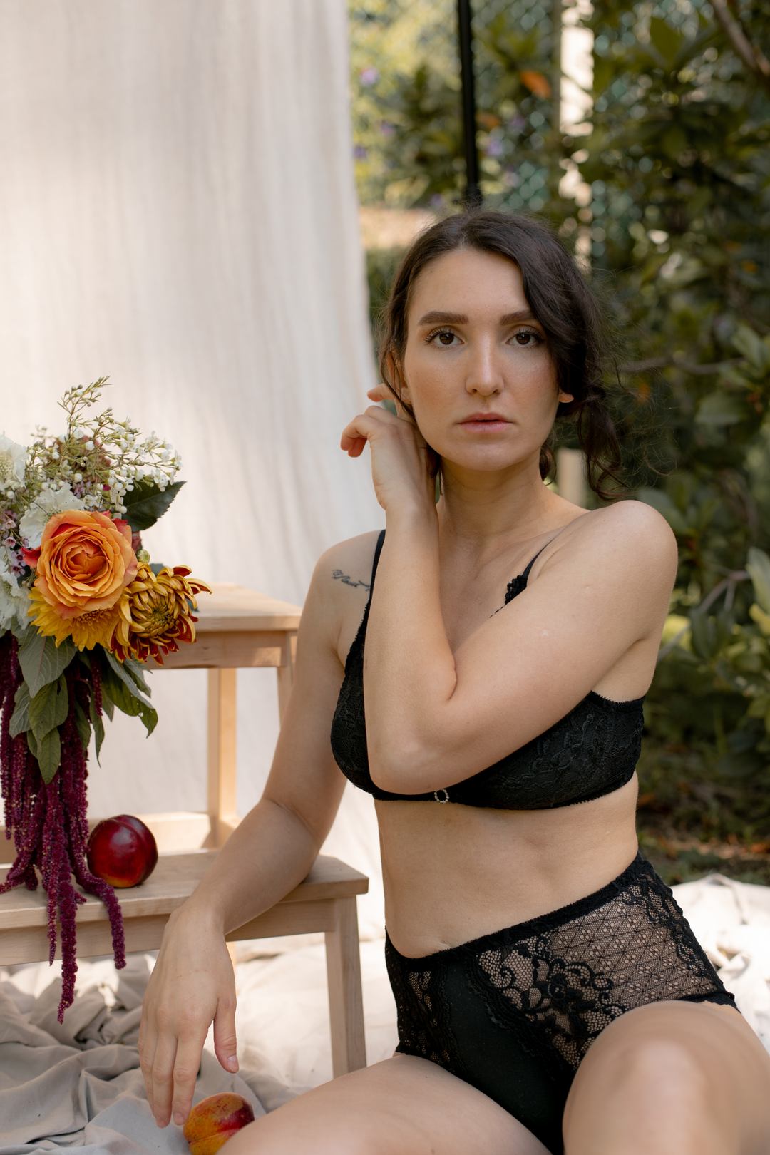 ethical long line bras #colour_black